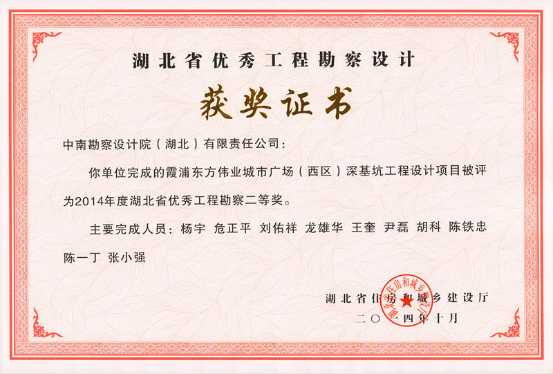 河南省優秀工程商贸二等獎-霞浦東方偉業城市廣場（西區）深基坑工程設計項目_12